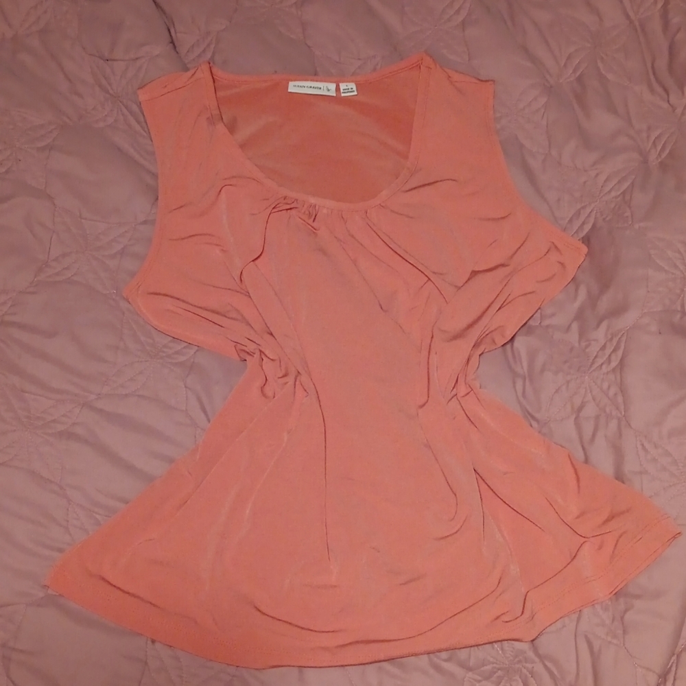 Large Orange Susan graver flowy tank top